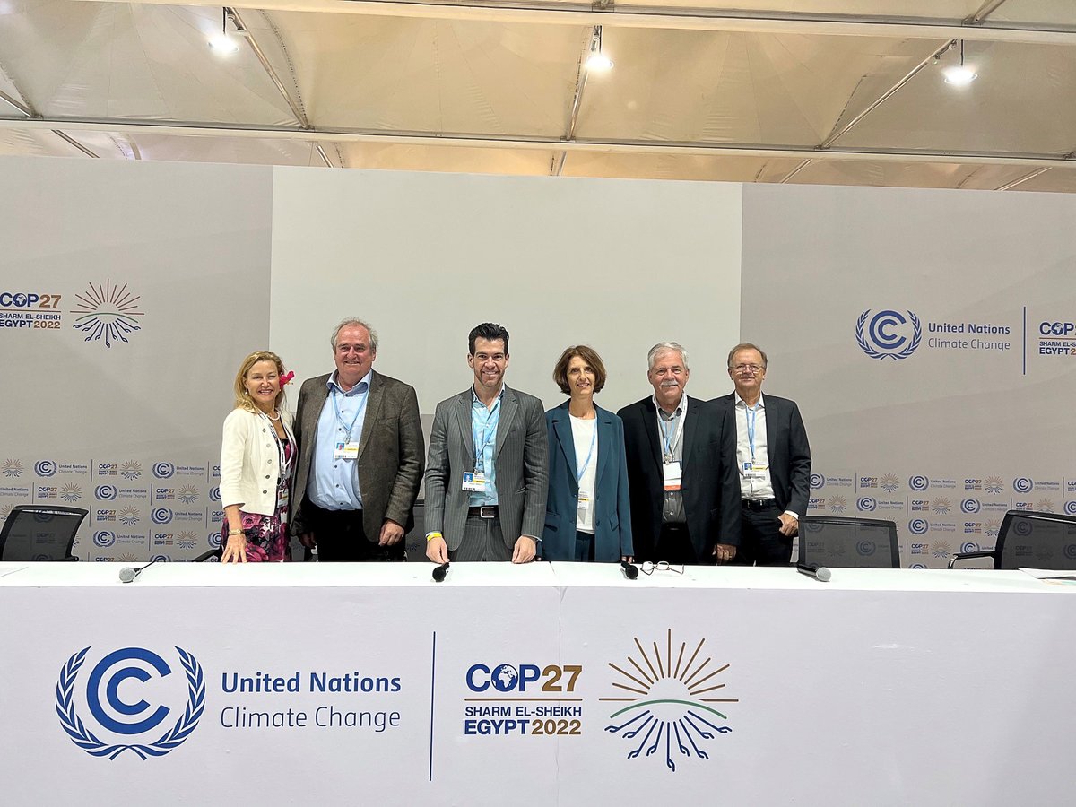 CDRterra's tweet photo. Technology Solutions for #Decarbonization: Kolja Kuse from DACCUSS presented #CO2negative building material at a #COP27 side event with @BrendanFWallace @fifthwallvc, K. Dinges @guidehouse, P. Schlosser &amp; @AmandaEllisGEM @ASU_CNCE &amp; B. Vaasjo @CapitalPower https://t.co/uXwrH1gw9L https://t.co/yAnmmZWFpO