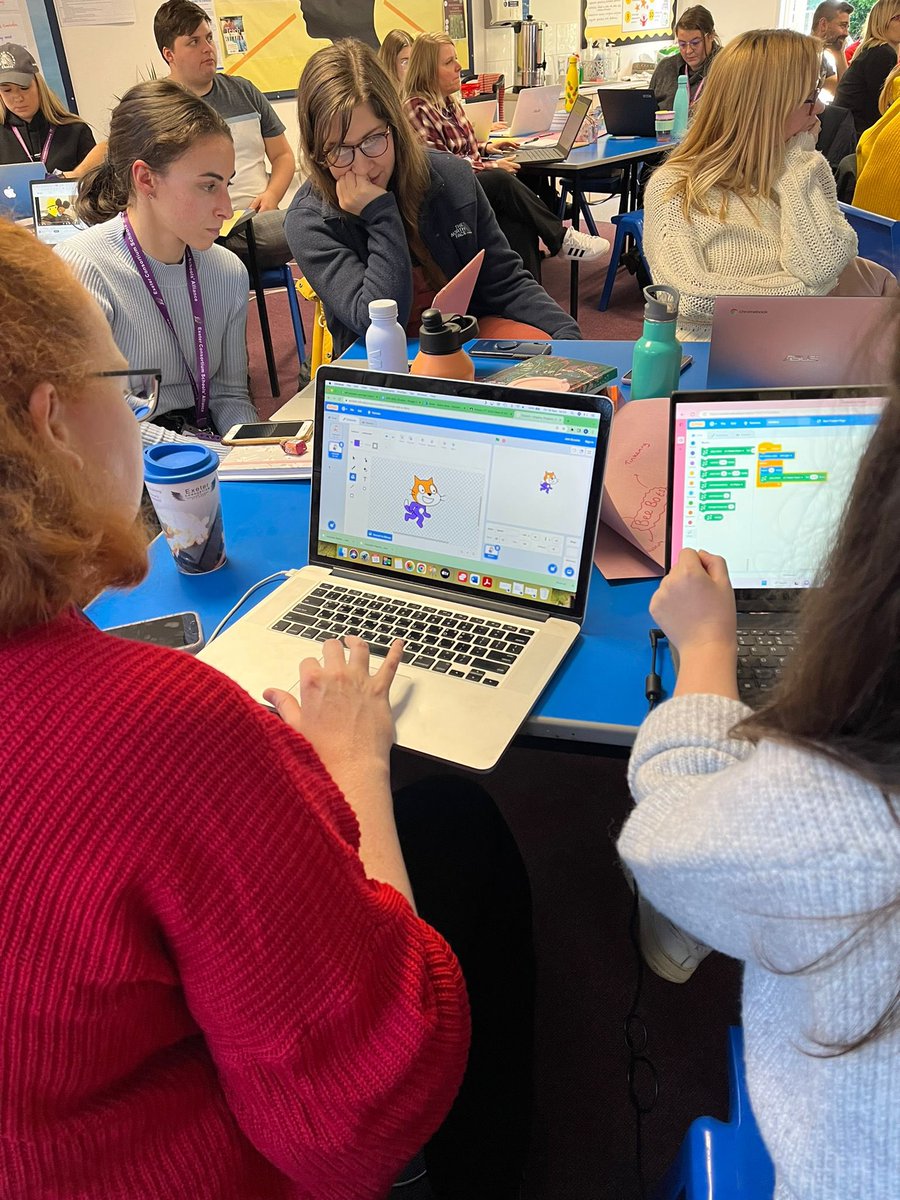 ExeterConsort's tweet image. 💻 Last week, our trainees used @Kahoot to learn more about online safety and were taught how to code using @scratch micro:bits. Thank you to Michael Emerson and Paul Herring for delivering such an engaging session.
