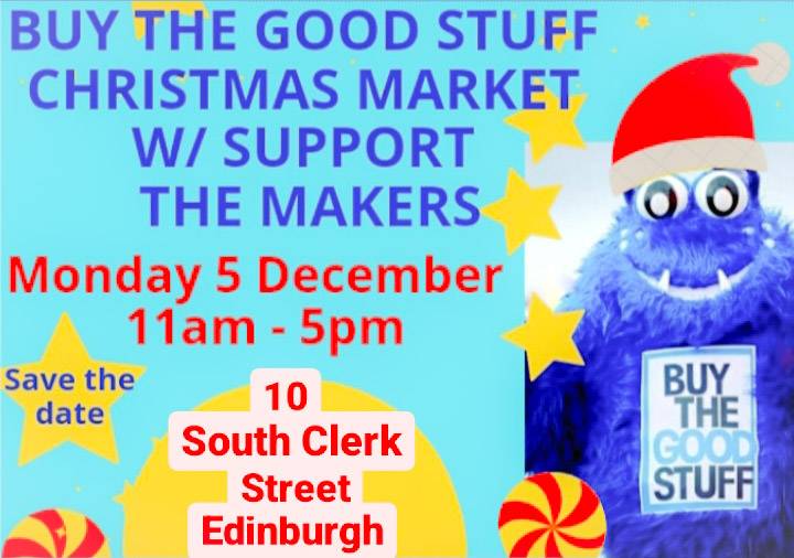 esenscot's tweet photo. Join us for festive treats from local #socialenterprise members at our Buy the Good Stuff Christmas Market ππππ
Monday 5 December from 11am at 10 South Clerk Street!
#giftswithimpact #buythegoodstuff https://t.co/nTYUfQMKWl