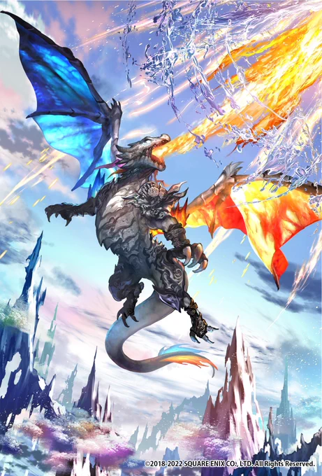 【仕事絵】SQUARE ENIX様の「ロマンシング サガ リ・ユニバース」にて、『SS玄竜』を描かせて頂きました。新ロマサガRS#ロマサガRS 