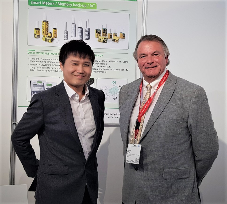It was great to catch up with Chris Park of <a href="/Vina_hycap/">VINATech Co., Ltd</a> last week at #electronica2022. It was great to discuss their new products &amp; our future opportunities together!
#supercapacitors #innovation #electronics #VINATech