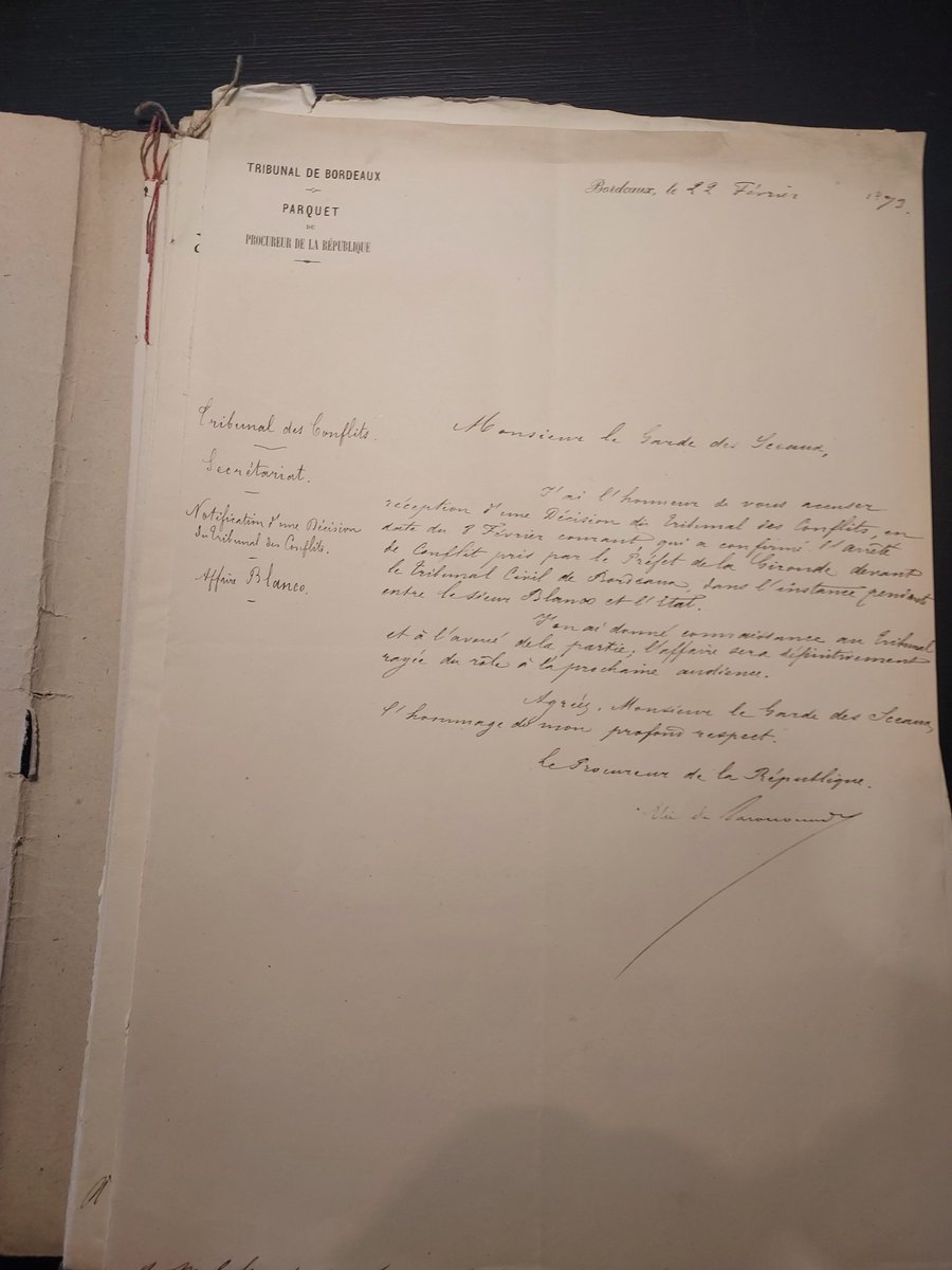 Publiciste4's tweet photo. Le 150e anniversaire de l'arrêt Blanco approche.
Pour celles et ceux qui en auraient besoin, voici une copie de l'entier dossier. https://t.co/UQqAcxELTA