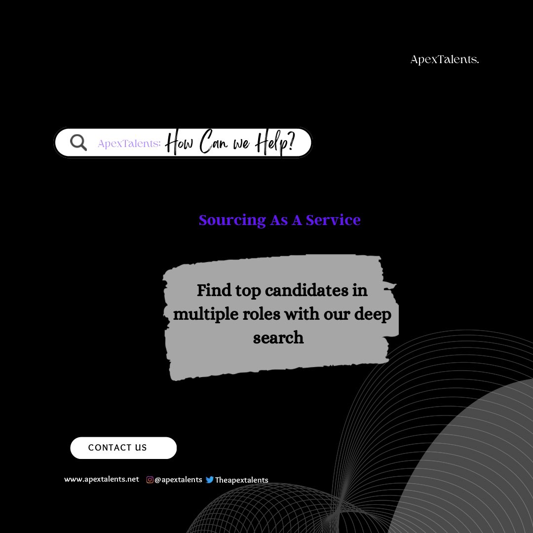 TheApexTalents's tweet photo. Learn about https://t.co/u44OnvBYTs
How can we help?
#job #jobvacancy #jobvacancies #hiring #recruiting #nowrecruiting #nowhiring #vacancy #vacancies #recruitment #recruiter #sourcer #tech #techpointbuild #FIFAWorldCup #fintech #startup #technology #techishiring #blacktech https://t.co/Y5aeKb1xTj