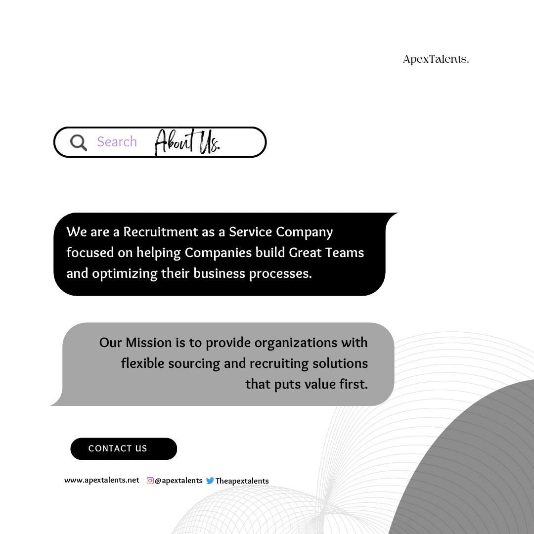 TheApexTalents's tweet photo. Learn about https://t.co/u44OnvBYTs
How can we help?
#job #jobvacancy #jobvacancies #hiring #recruiting #nowrecruiting #nowhiring #vacancy #vacancies #recruitment #recruiter #sourcer #tech #techpointbuild #FIFAWorldCup #fintech #startup #technology #techishiring #blacktech https://t.co/Y5aeKb1xTj