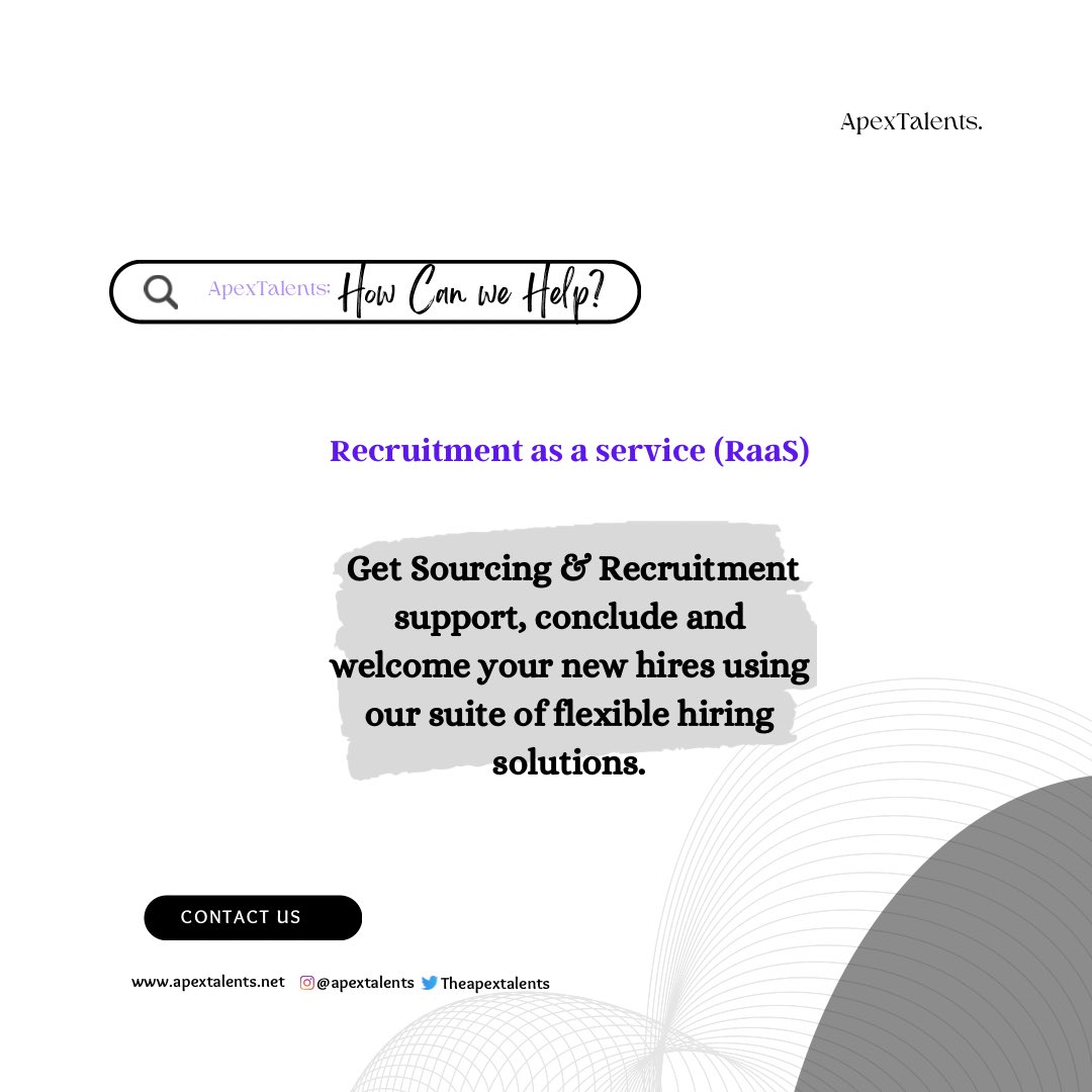 TheApexTalents's tweet photo. Learn about https://t.co/u44OnvBYTs
How can we help?
#job #jobvacancy #jobvacancies #hiring #recruiting #nowrecruiting #nowhiring #vacancy #vacancies #recruitment #recruiter #sourcer #tech #techpointbuild #FIFAWorldCup #fintech #startup #technology #techishiring #blacktech https://t.co/Y5aeKb1xTj