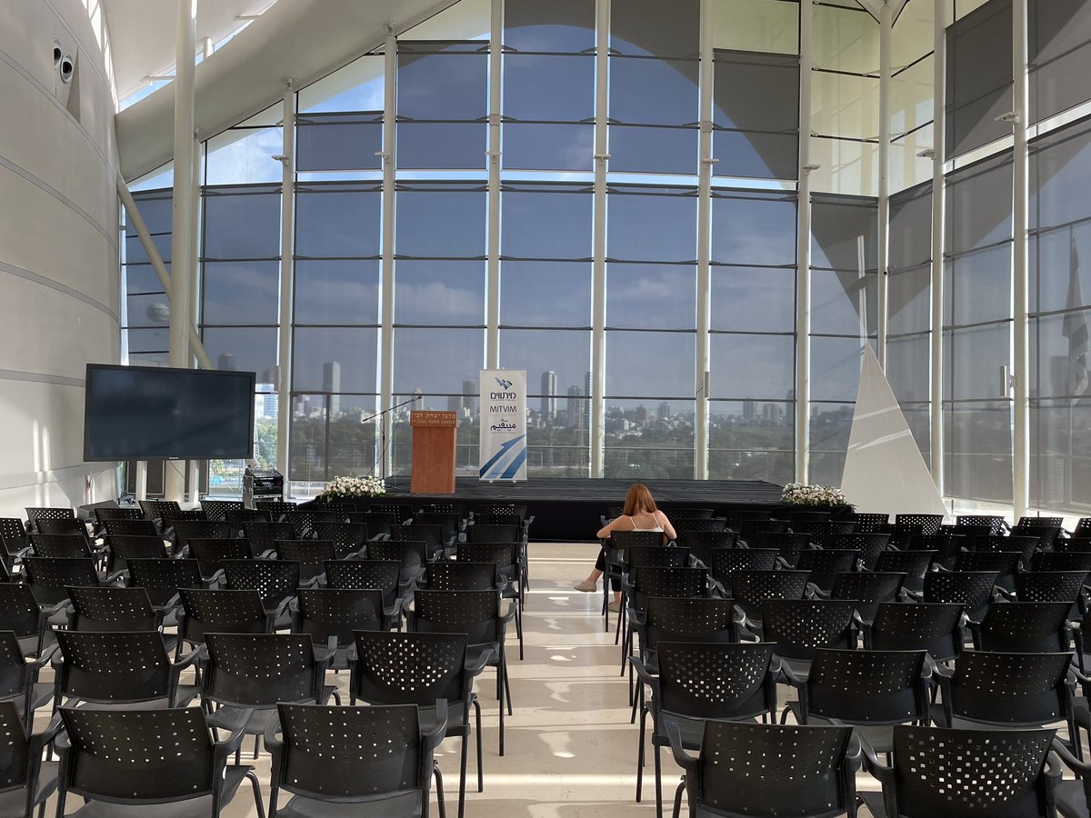 Mitvim's tweet photo. Getting ready to welcome our community tonight for #Mitvim’s 6th Annual Conference at the Rabin Center in Tel Aviv! Looking forward to an exciting night of discussion and insights from the foreign policy community. https://t.co/ajwTylUhUj