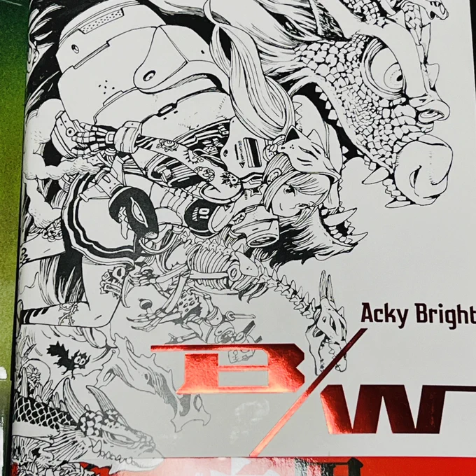 Acky Brightさんの画集B/W買ってきた。スゲーぞ🤩あとエイリアンと雑誌も 