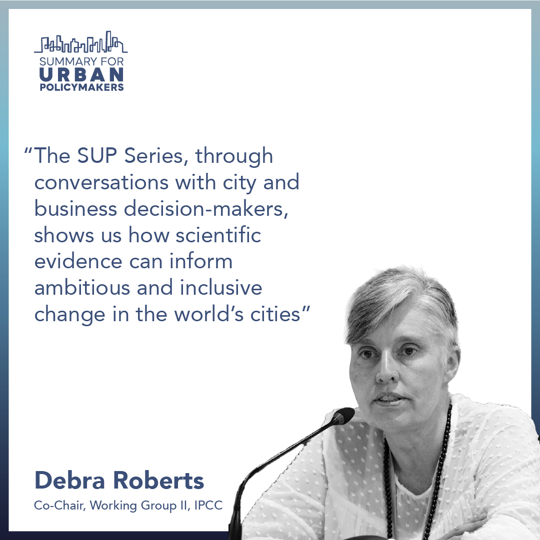 iihsin's tweet photo. Debra Roberts, @ipcc_ch Co-Chair Working Group II & part of the SUP leadership team, reflects on the collaborative process needed to inform #ClimateAdaptation.
Read the Summary for Urban Policymakers consolidated report here: https://t.co/4FPlkV5ubp
@IPCC_CH #supforclimate https://t.co/IQM8X68RG9