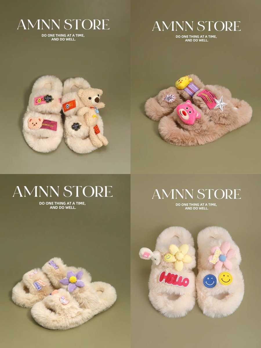 sundaygoooods's tweet photo. Fluffy slippers 🧸 เกิดเป็นรองเท้าแตะต้องน่ารักขนาดนี้เลย ˚ ༘ ♡ https://t.co/QiOS3h5wCS