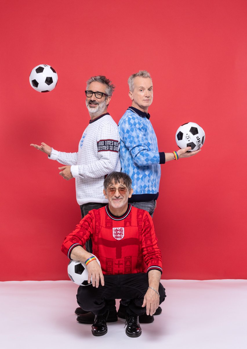 🏴󠁧󠁢󠁥󠁮󠁧󠁿 It’s Coming! 🏴󠁧󠁢󠁥󠁮󠁧󠁿

Legends <a href="/Baddiel/">David Baddiel</a> @FrankOnTheRadio and <a href="/IanZBroudie/">Ian Broudie</a> donning our World Cup England Christmas Jumpers. 

50% profits donated to <a href="/FBeyondBorders/">Football Beyond Borders</a> and <a href="/bloomsburyftbl/">Bloomsbury Football</a>

#WorldCup #Threelions #Christmas