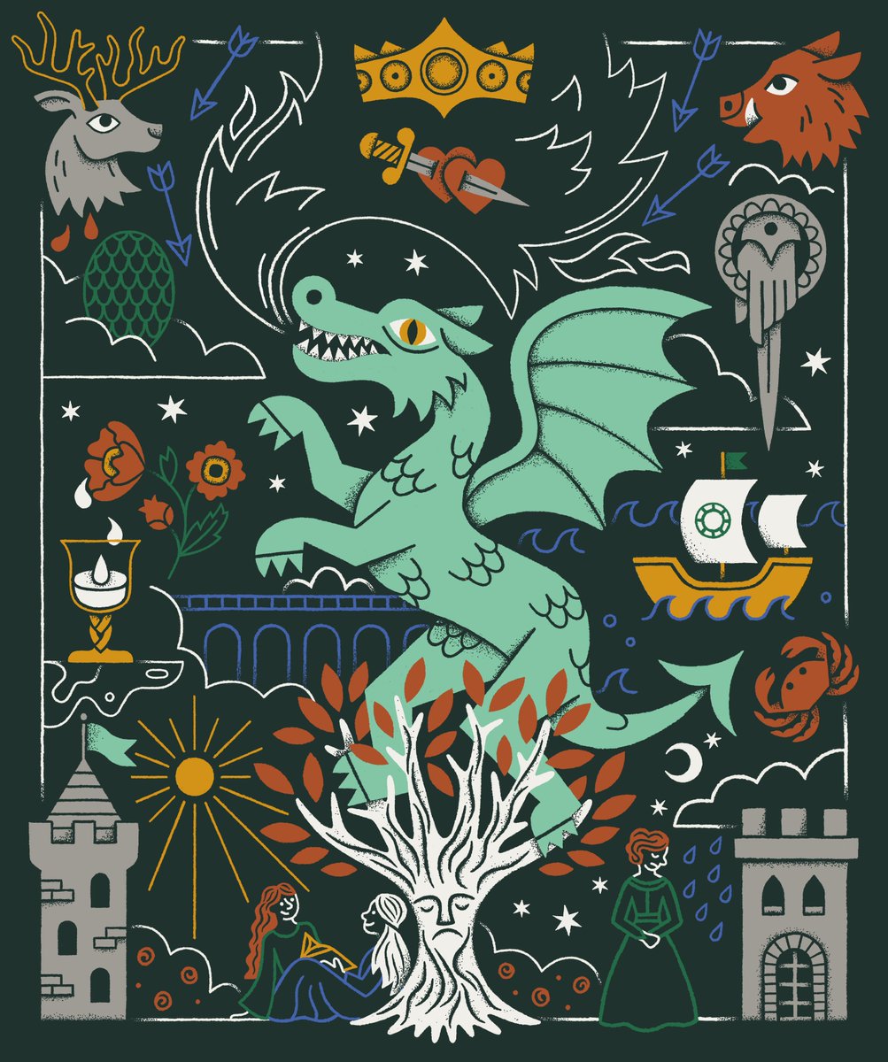 I miss watching House of the Dragon so I started making a hotd themed icon set when I was sick last weekend. But I got carried away with myself and made this over the top thing! 🐉🌹👑🌊🦀🏰🗡️✨