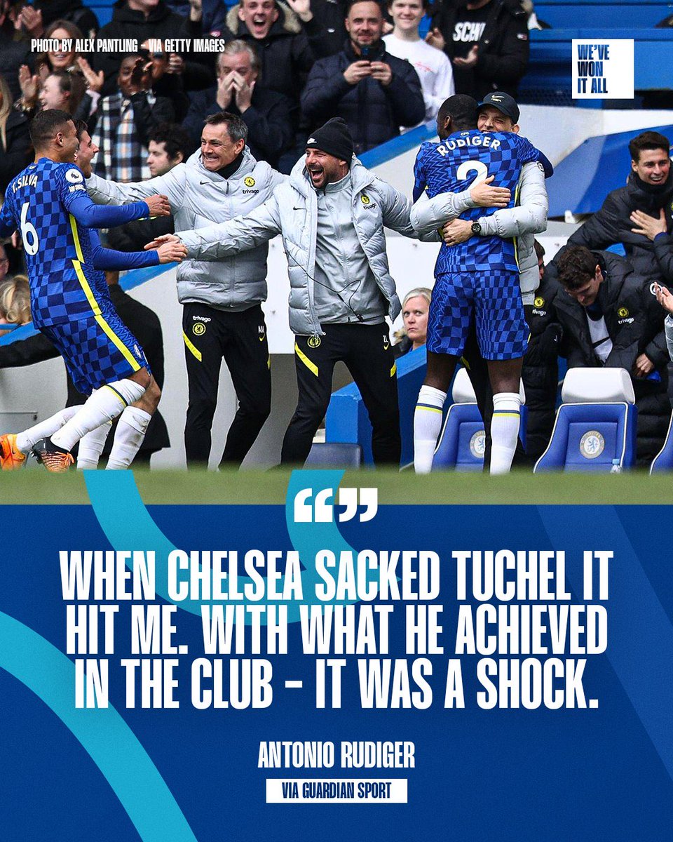 FrankKhalidUK's tweet photo. Antonio Rudiger on the Thomas Tuchel sacking. https://t.co/GlsezneiBt