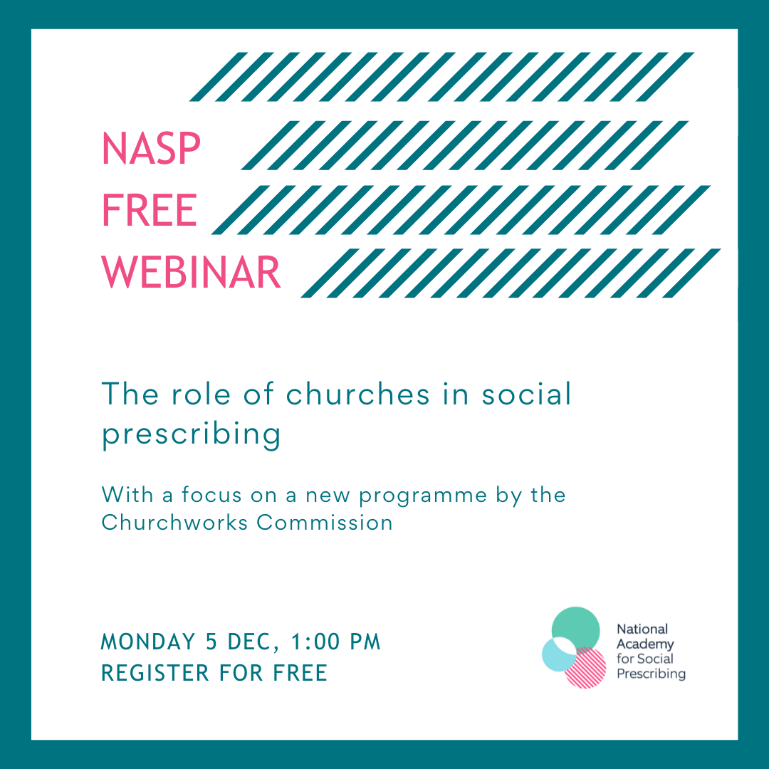 Join us for a webinar exploring the role of churches in #SocialPrescribing, with a focus on a new programme by the #ChurchWorks Commission. 

Monday 5 December, 1:00PM

Click the link to reserve your spot. ⤵️ 
bit.ly/3Xax9e3