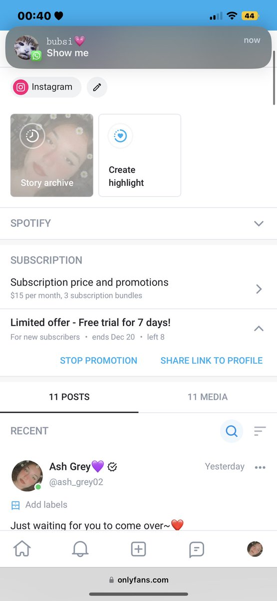 Ashgreyofficial's tweet photo. Hi y’all! Only 8 subs left if u want a 7 day free trial!❤️ 
#AMAs #onlyfan #Trendy #Trending #onlyfanspromo #onlyfansgirl #onlyfansbabe https://t.co/44p4IDhU2g