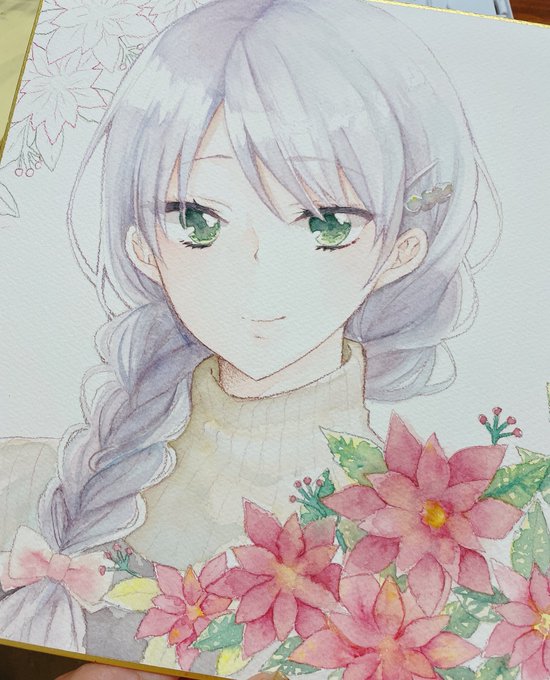 とりあえず今ここまでできた!色鉛筆も使うのでまだまだ完成まで遠そーーー笑でも透明水彩楽しい! 