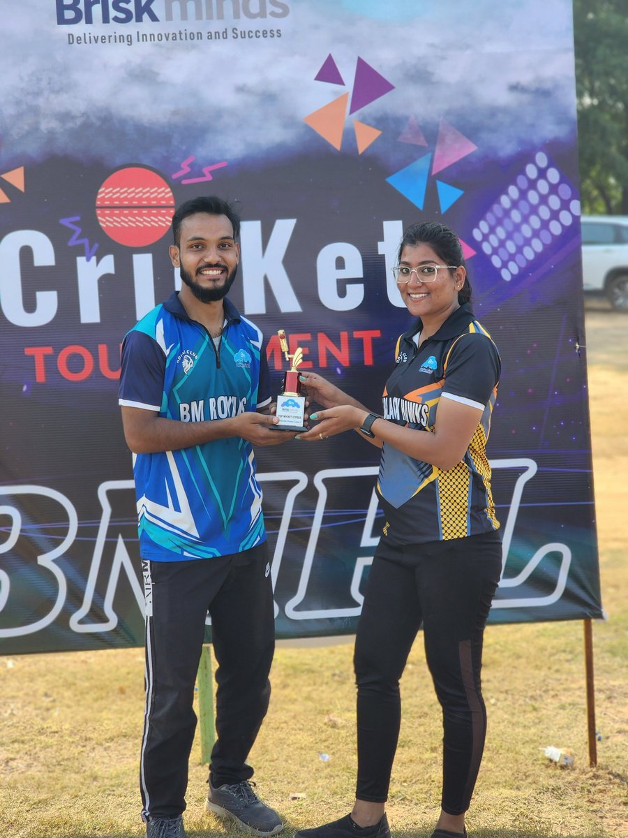 earthika_'s tweet photo. A team that plays together stays together !!!! 🏏🏏😊🏆
@Briskminds Software Solutions Pvt. Ltd. Premier League, Season-2 🏏, Cricket tournament of 2022.
#crickettournament #BMPL #briskmindscricketmatch #BriskmindsPremierLeague #cricketgame https://t.co/aJ0dBFn7GA