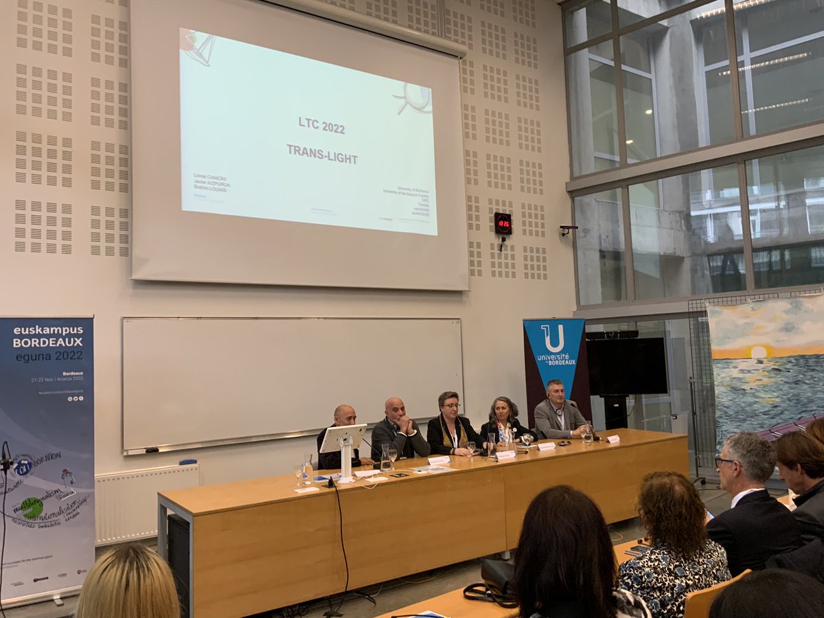 Nuevo Laboratorio Transfronterizo de Cooperación (LTC) anunciado en el #euskampusbordeauxeguna: TRANSLIGHT! Enhorabuena Javi Aizpurua, Brahin Lounis y Lionel Camil como investigadores principales de una comunidad transfronteriza de excelencia en el campo de la fotonica!