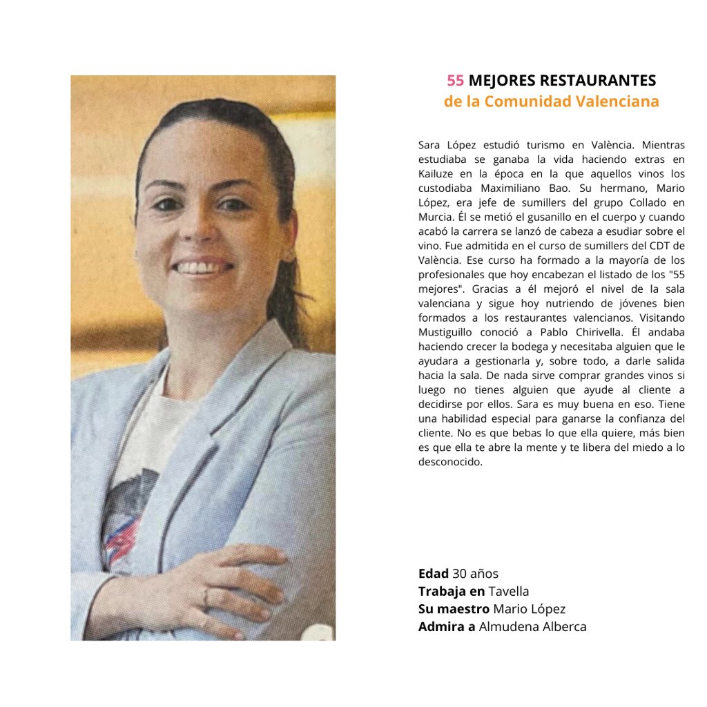 ✍️ Muchas gracias a <a href="/fuegoamigo_SR/">Santos Ruiz</a> y a <a href="/levante_emv/">Levante-EMV</a> por incluir a Tavella un año más dentro de los "55 mejores restaurantes de la Comunitat Valenciana"

❤️ ¡Muchas gracias a Sara López y a todo el equipo por su dedicación, esfuerzo y por el gran trabajo que realizáis en Tavella!