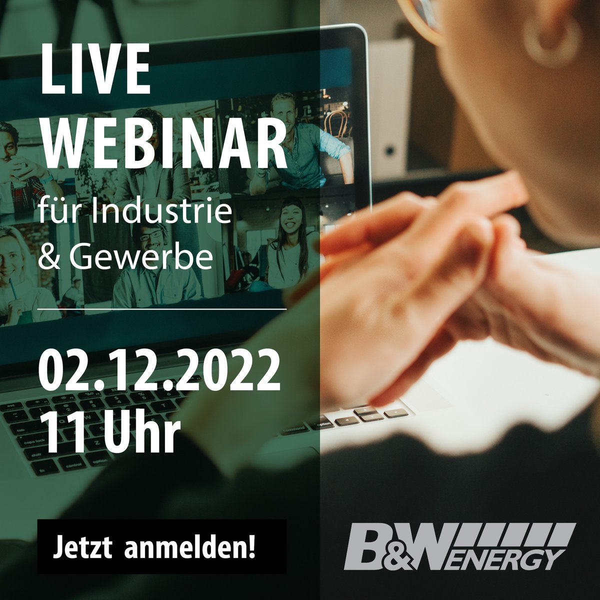 BW_Energy_'s tweet photo. Webinar für Industrie &amp; Gewerbe am 02.12.2022 ab 11 Uhr! 

Was ist möglich in Ihrem Unternehmen? 
Fragen, Antworten und Informationen rund um die Frage #Photovoltaik und #Stromkosten

Schnell anmelden über https://t.co/5qqUkTgvhL

#webinar #energy #sustainability #nachhaltigkeit https://t.co/hJsNE6u5jw