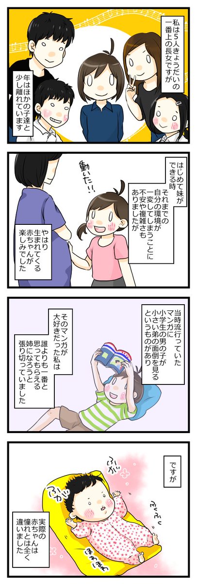 妹と弟が可愛くてしょうがない姉バカな私が育つまで、の話です。
(2015年に描いた記事です) 