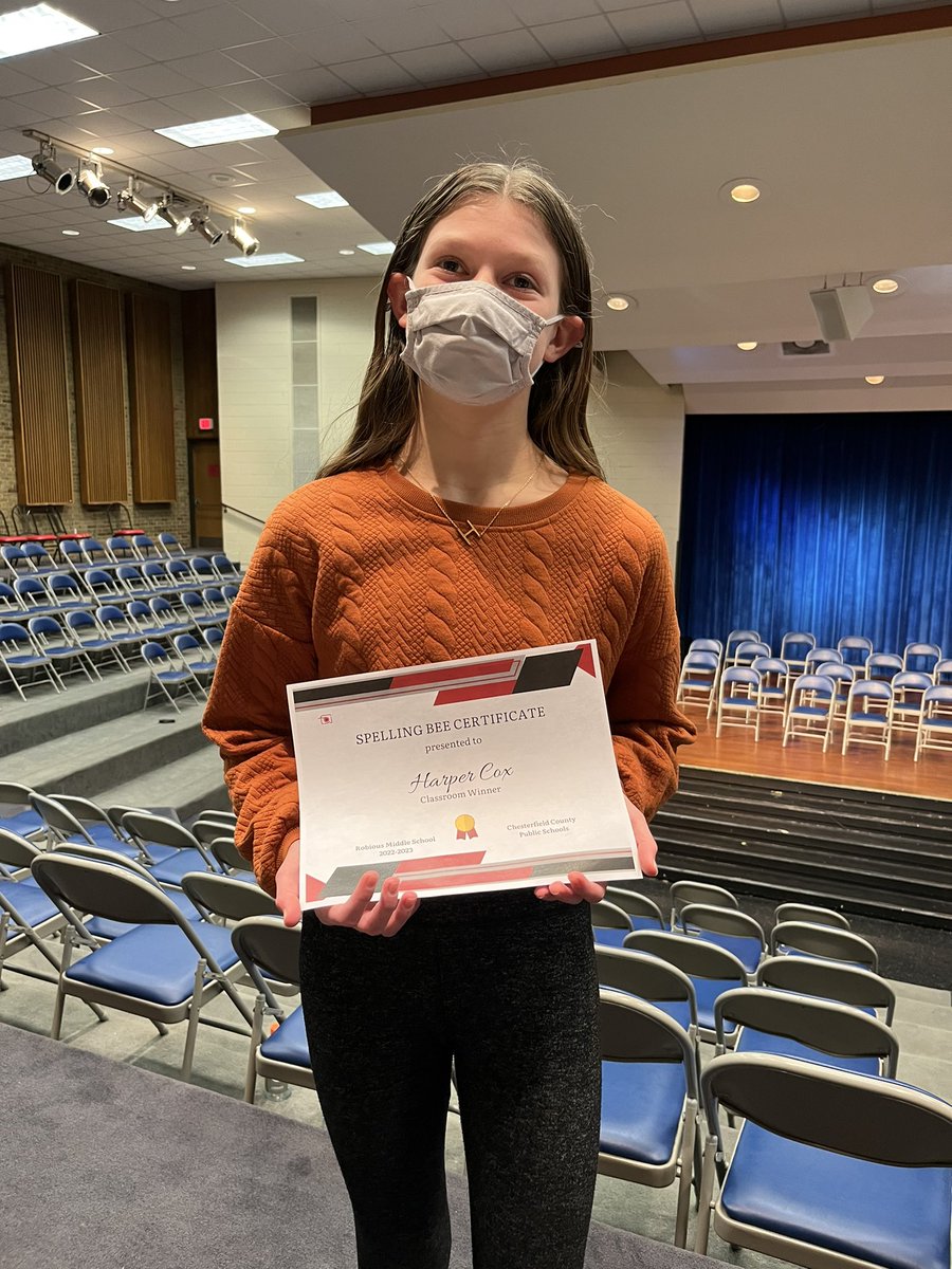 RMS spelling bee champ! #robioUS <a href="/mdiamond1111/">Matthew Diamond</a> <a href="/DonnaFWilson/">Donna Wilson</a>