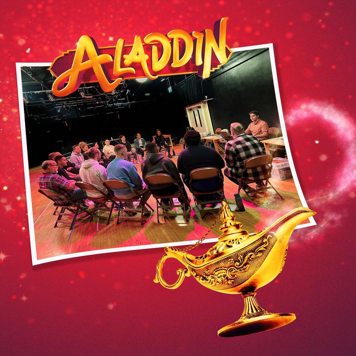 WolvesGrand's tweet photo. There’s glitter in the air tonight! Magic has returned to Wolverhampton! ✨ 

It’s the first morning of #WolvesGrandPanto rehearsals for ALADDIN! 🧞‍♂️✨

📅 Sat 3 Dec 22 - Sat 7 Jan 23
🎟 https://t.co/DHIhYwbiHn https://t.co/z2yun9Jksk