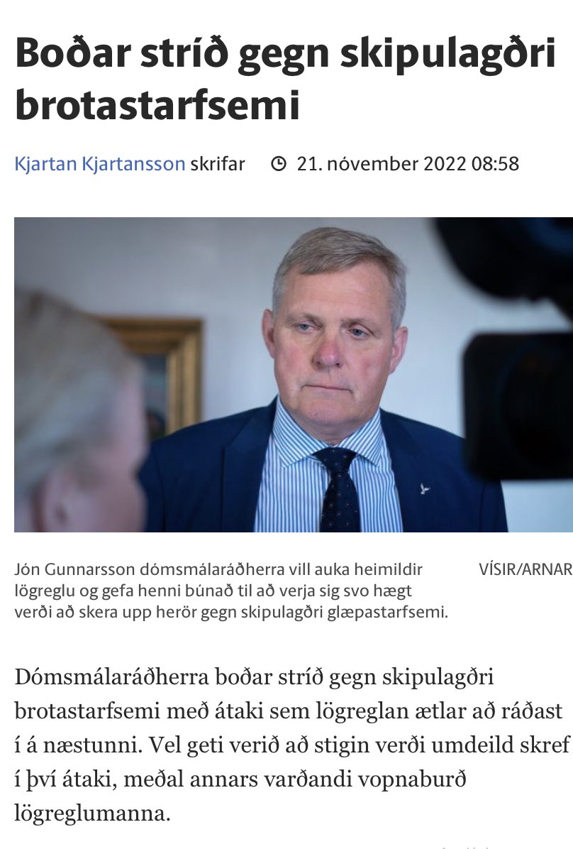 *Stríð* virkar ekki. Ekki gegn glæpum, ekki gegn eiturlyfjum. Sorglegt að sjá ráðherra svona gríðarlega illa upplýstan.