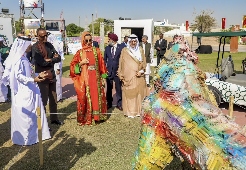 President Kagame joined the High Level Opening of the SDGs Pavillion and launch of the “Scoring the Goals” Campaign hosted by Her Highness Sheikha Moza Bint Nasser, co-founder &amp; Chairperson of <a href="/QF/">Qatar Foundation</a>.