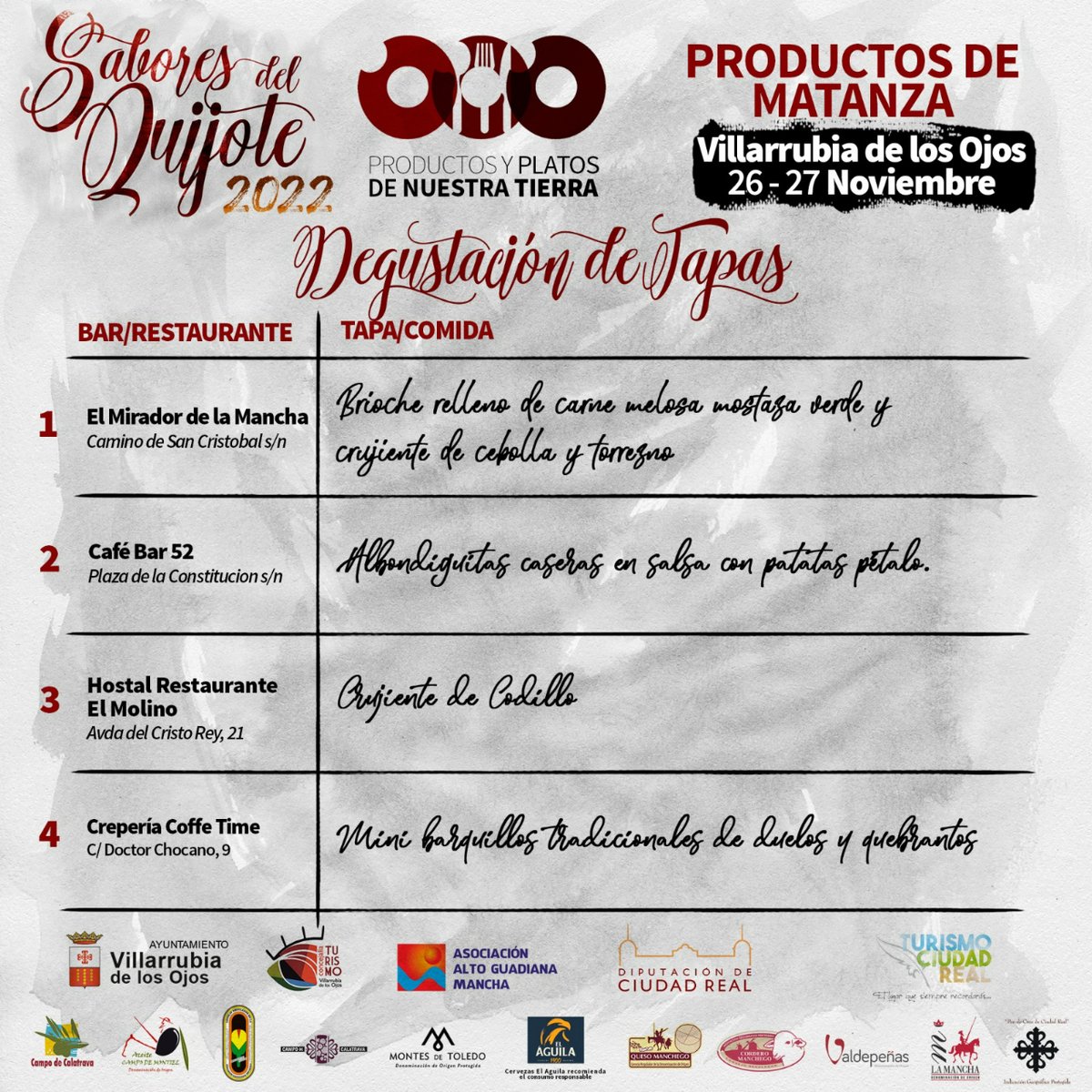 VXcontigo's tweet photo. 🥂#BodegasElProgreso colaboramos en estos #SaboresDelQuijote en #VillarrubiadelosOjos
¡¡ Animaos y venid !! 😋😋 https://t.co/rw3FhyEotP