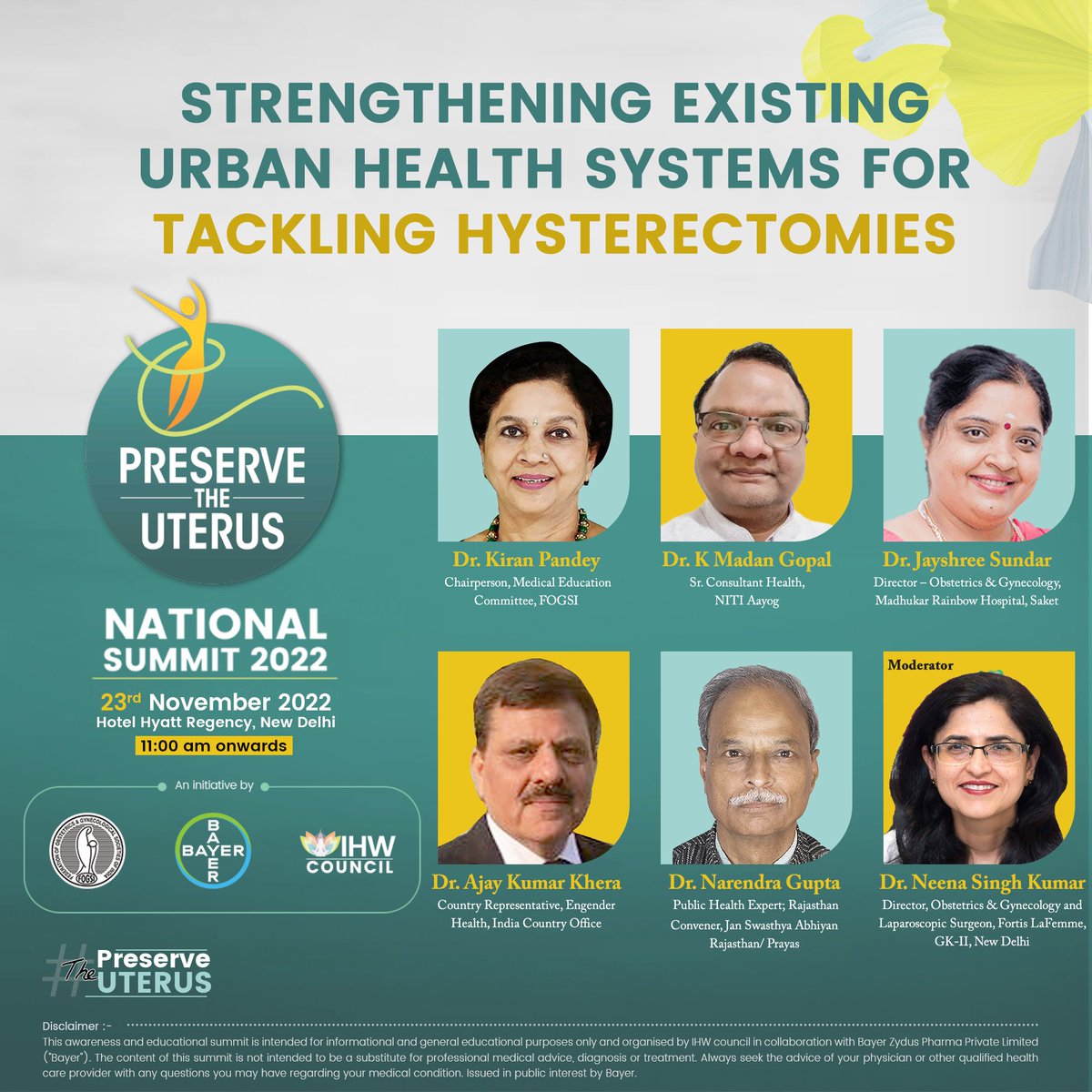 IHWCouncil's tweet photo. Why should #hysterectomy be the last option?
Discover the alternative treatments & procedures that women should be informed of before having a hysterectomy!
At 2 p.m on Nov 23, watch LIVE.
👉https://t.co/GaxK8dG7fG
@kmadangopal
#PreserveTheUterus #womenshealth #uterusproblems https://t.co/GQ3V3AO4AB