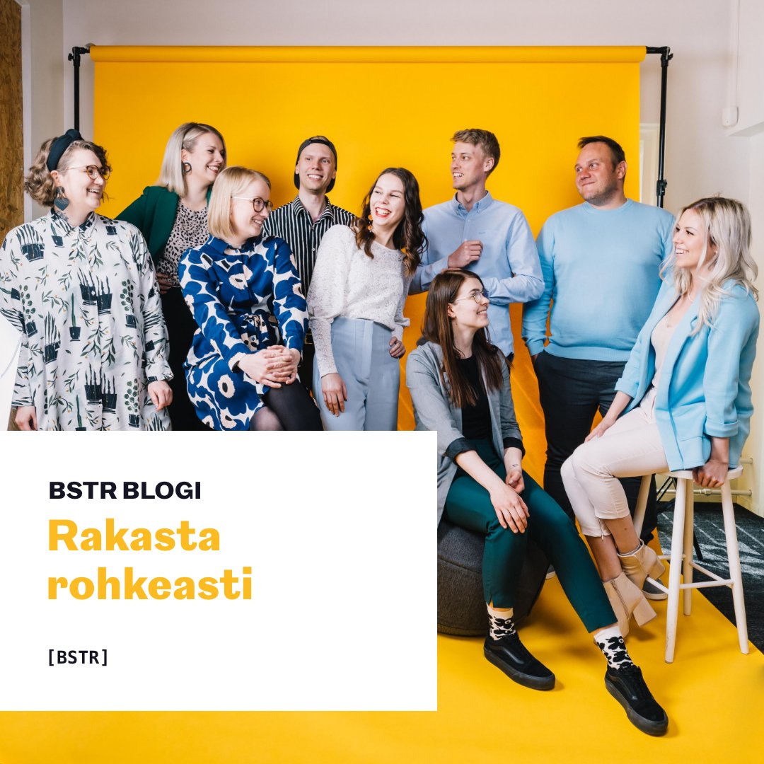 #BSTR:n arvot ovat rakasta rohkeasti, luo rajattomasti ja kasva yhdessä. Otimme tarkempaan tarkasteluun näistä ensimmäisen. Lue koko postaus: bit.ly/3AyiLTm

#bstrfi #markkinointitoimisto