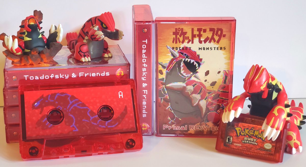 virtua94's tweet photo. Toadofsky &amp; Friends - "PRIMAL RE:VISION" Pokémon Ruby &amp; Sapphire 20th Anniversary Remix Compilation Now Available For Digital and Cassette @toadofskyart Artwork by @silphwave Limited Edition of 50 each #ルビサファ20周年 #RS20周年 #hoennconfirmed https://t.co/8NUgnw7EHK