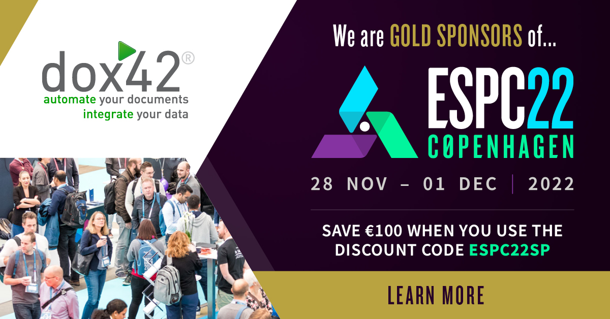 dox42's tweet photo. dox42 goes #ESPC22 ! 

In beautiful Copenhagen! Will you be there too? Join our #dox42 session "How to Power Automate your documents in D365 and M365" set for 13.35 on Wednesday 30th in the Community Area and visit our dox42 team at our booth #27! https://t.co/QFeWCp73lq