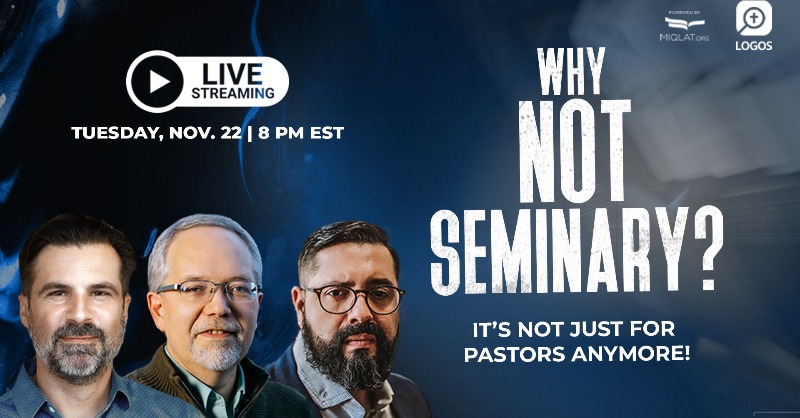 DRMSHPhD's tweet photo. We are having a HUGE event on Nov 22! Join Dr. John Schwandt, Jorge Gil, and me while we discuss why the idea that seminary is just for pastors is completely obsolete. We'll have some surprises you don't want to miss! 

https://t.co/CGpazfPkh4 https://t.co/nTSS6T5Ima