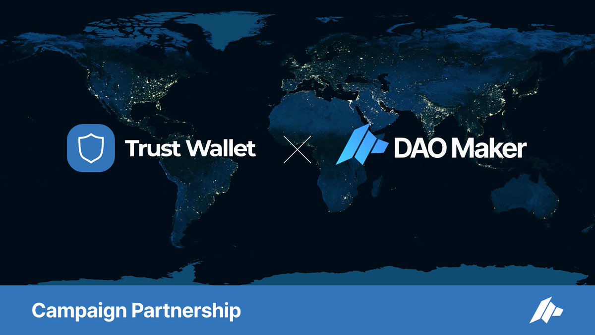 DAO Maker is a proud launch partner for the #TrustWalletExtension! To celebrate, everyone who completes the steps below will receive a FREE NFT! 

Plus…as published earlier, we’re giving away $2,000 in $TWT to share between 20 lucky winners!

Entry here👇
galxe.com/daomaker/campa…