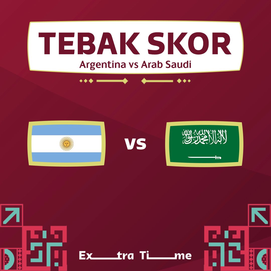 ⚡Kuis Tebak Skor! Argentina vs Arab Saudi Berhadiah 150rb untuk 3 pemenang! Contoh: Argentina 4-0 Arab #PialaDunia2022 Syarat: - Follow @Riyansupyans - RT dan like tweet ini - Pemenang acak - Jangan lupa hashtag #PialaDunia2022 Mainkan 👍🏻