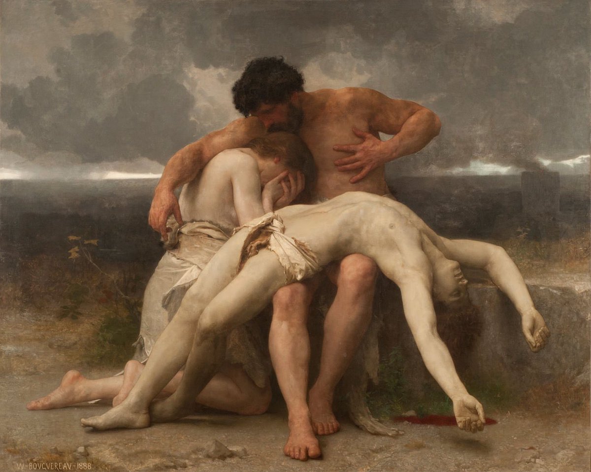 AcademiaAesthe1's tweet photo. The First Mourning, 1888, by William-Adolphe Bouguereau (1825-1905) https://t.co/Wqhgpdff1X