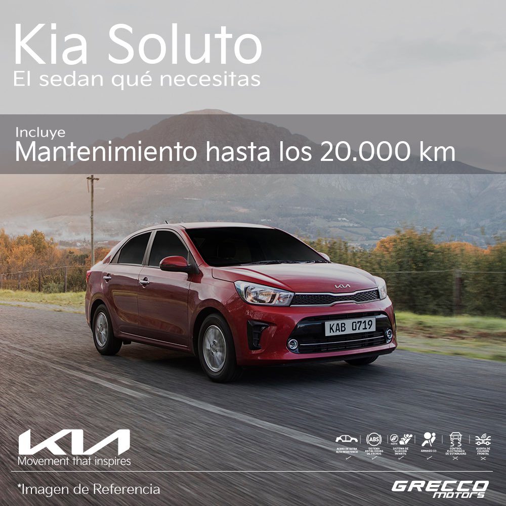 Compra el nuevo KIA SOLUTO y te incluimos el mantenimiento hasta los 20.000 Kilómetros, aplican condiciones y restricciones.

#MovementThatInspires #MovimientoQueInspira #ColombiaEsKia #Colombia #Kia #Autos #KiaGreccomotors #Greccomotors