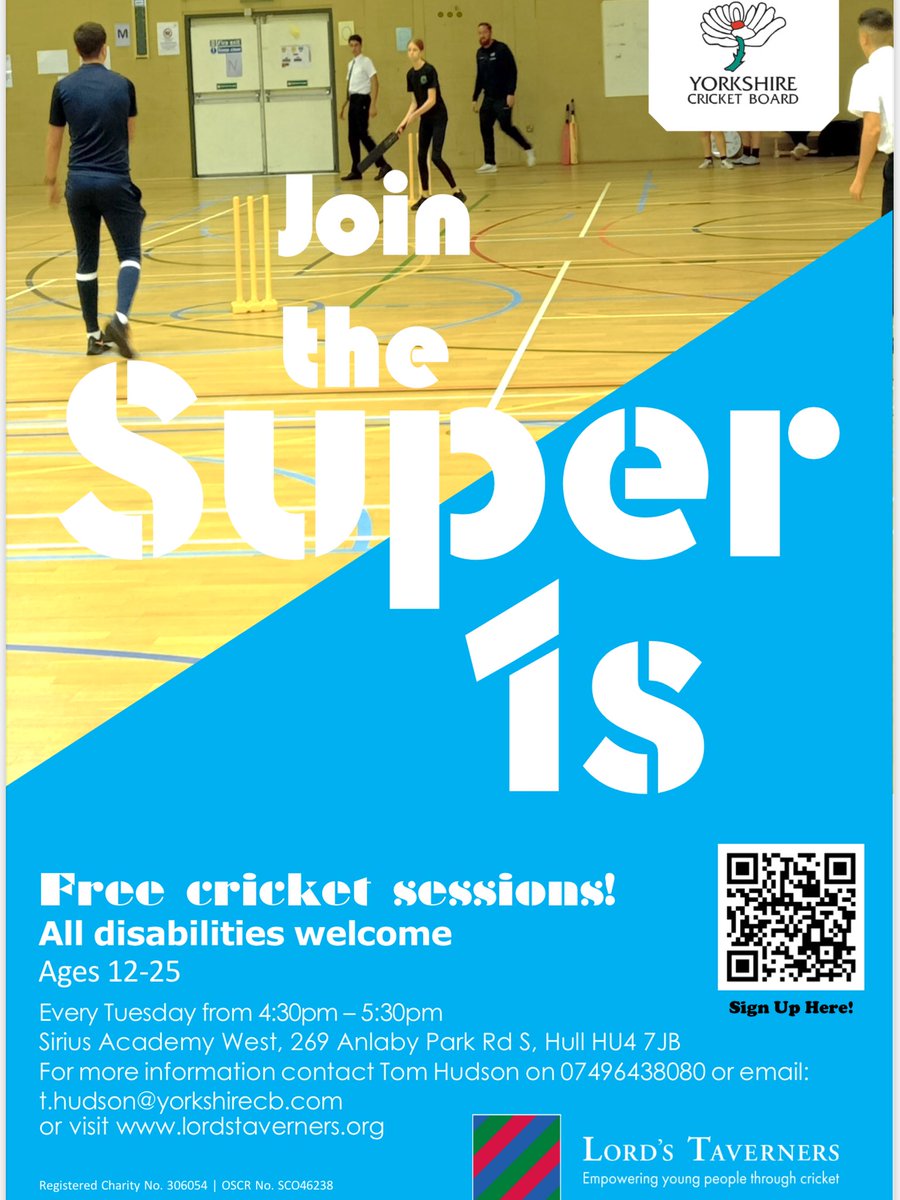 Yorkshire Disability Cricket (@ycccdisability) on Twitter photo 🚨NEW HUB ALERT 🚨
People of Hull, the YCB and Lord Taverners are pleased to announce a new hub at Sirius Academy West starting tomorrow 16:30-17:30. Come along and have a go. 🏏
@siriusacademy <a href="/HullActiveSch/">Hull Active Schools CIC</a> <a href="/Yorkshirecb/">Yorkshire Cricket Board</a> <a href="/LordsTaverners/">Lord's Taverners</a> 🚨NEW HUB ALERT 🚨
People of Hull, the YCB and Lord Taverners are pleased to announce a new hub at Sirius Academy West starting tomorrow 16:30-17:30. Come along and have a go. 🏏
@siriusacademy <a href="/HullActiveSch/">Hull Active Schools CIC</a> <a href="/Yorkshirecb/">Yorkshire Cricket Board</a> <a href="/LordsTaverners/">Lord's Taverners</a>