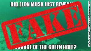FakePatroller's tweet image. ❌ Open to debate

"Did Elon Musk Just Reveal the Source Of The Green Hole?" #debunked #botactivity #fakenews #fake #lies #troll #busted #factcheck #hoax #bogus