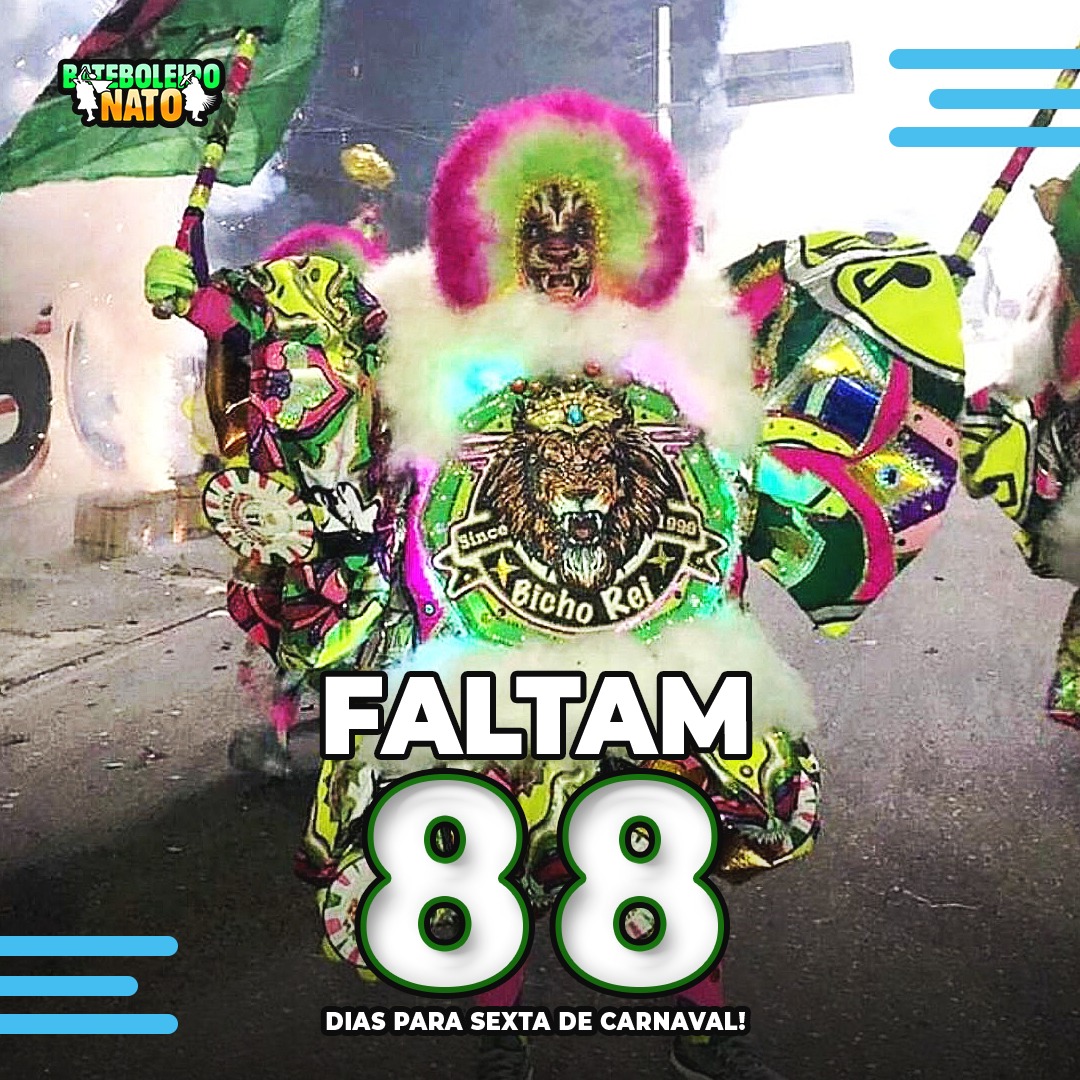 bateboleironato's tweet photo. FALTAM 88 DIAS PARA SEXTA DE CARNAVAL 🎭 https://t.co/u1vavBors8