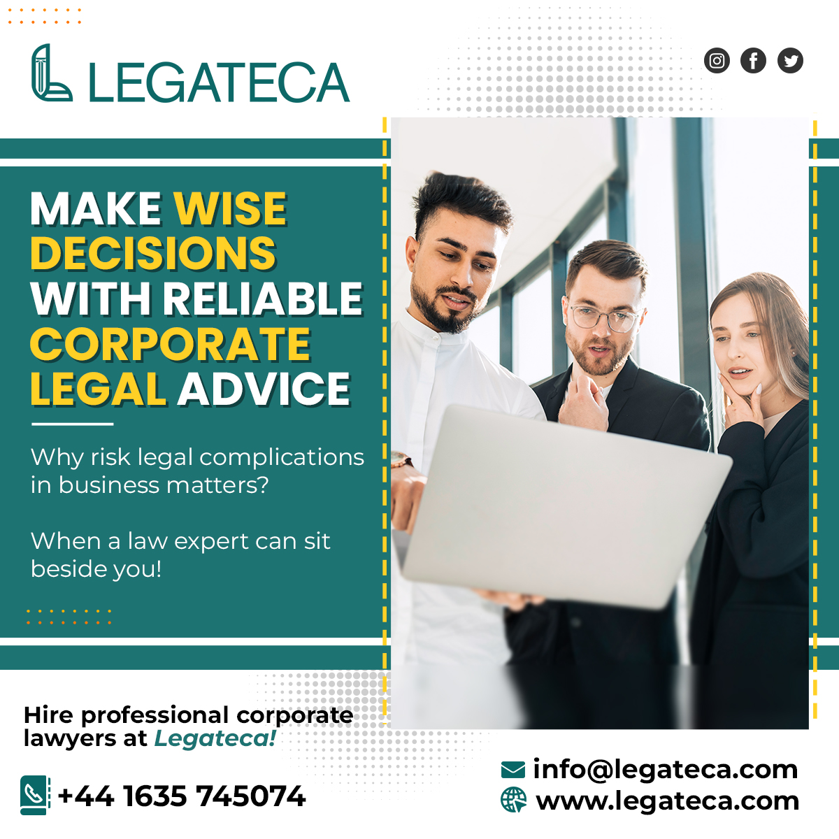 legateca's tweet photo. Our lawyers can assist you with corporate matters and agreements relating to:
• Company formation &amp; constitution
• Corporate governance
• Share capital

For any inquiry, Contact us:
📞+44 1635 745074
📩 partner@legateca.com
🌐 https://t.co/ffoLIxj5vc

#legaladvice #lawyers https://t.co/DGaRePZZS2