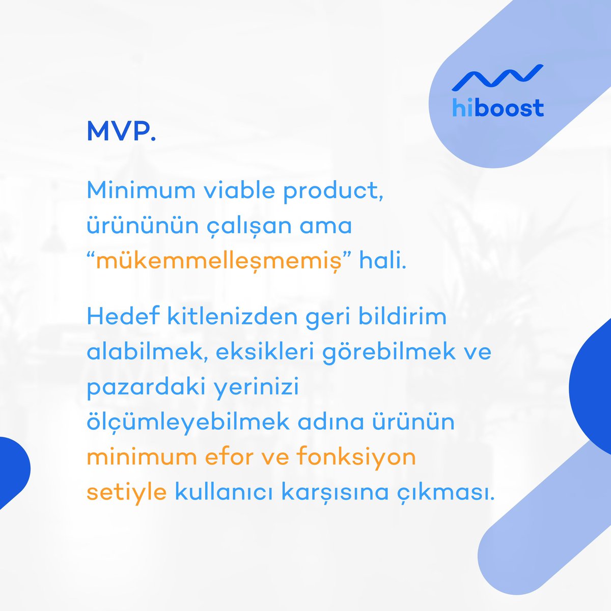 “MVP ürün çıkarmak” girişimcilik ekosistemin tam kalbine oturdu. 🎯

Peki, nedir bu MVP?

#mvp #minimumviableproduct #product #benchmark #hiboost