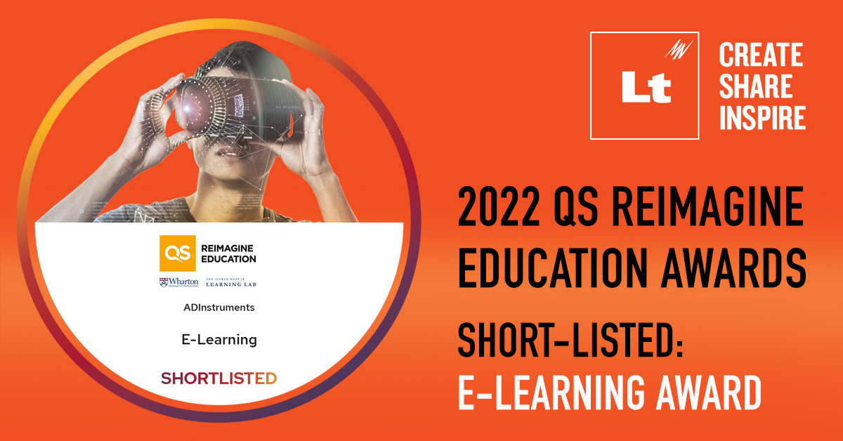 We've been shortlisted in the 2022 #QSReimagine Education Awards in recognition of our #onlinelearning platform, Lt. 🎉

We look forward to the global conference next month! @QSCorporate 

Learn more about Lt: adi.to/lt

#MakingScienceEasier