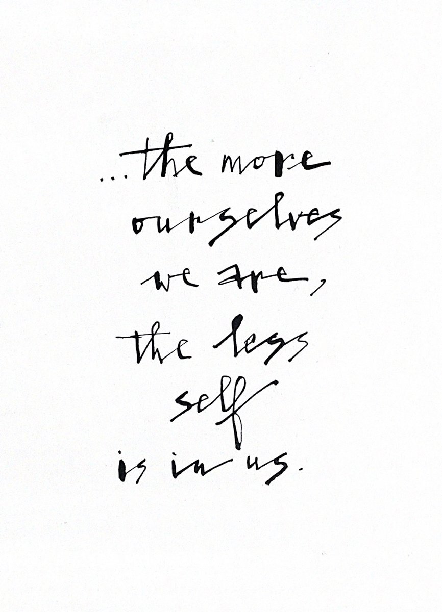 fletcher_etc's tweet photo. "...the more ourselves we are, the less self is in us." Words by Meister Echkart. Letters by Alan Fletcher. https://t.co/F5IJIir3OT