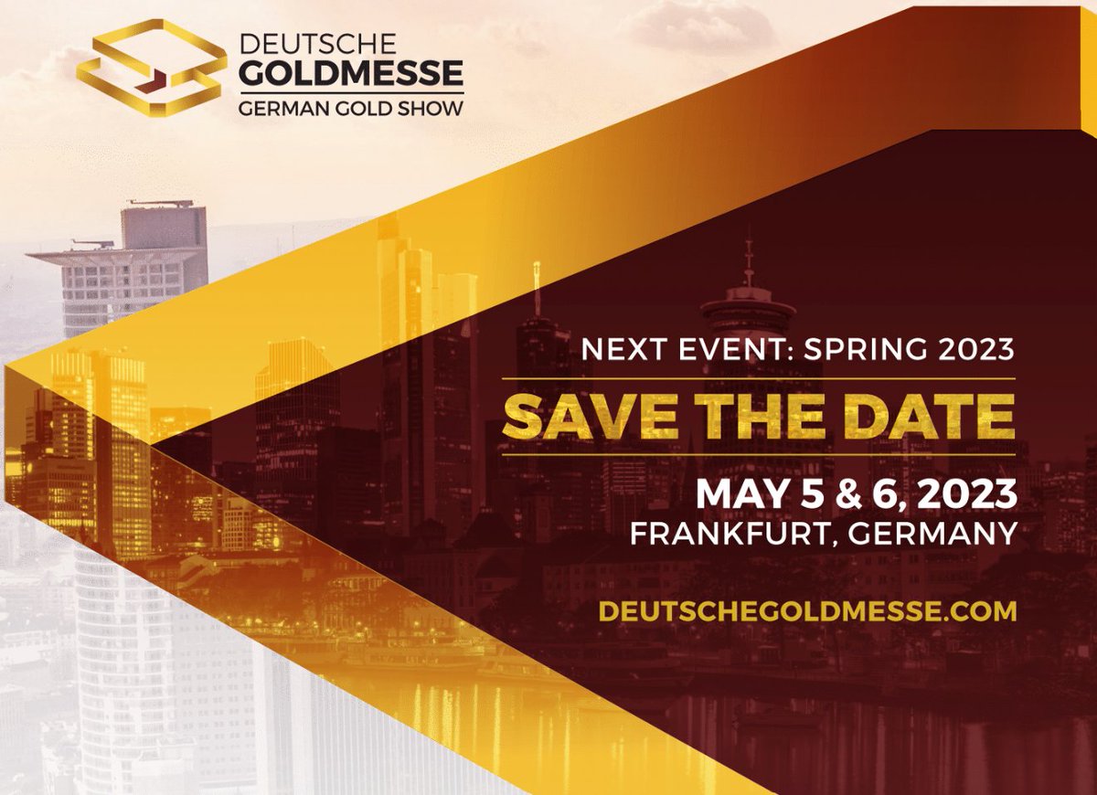 It's a wrap - definitely the best one so far! #DGM2022

Thank you everybody for coming out! We hope to see you again on May 5-6 2023, in Frankfurt!

Investors can now register for the Spring 2023 event. More info will be available in due course!

deutschegoldmesse.online/investor-regis…