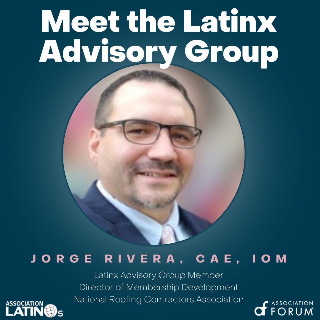 AssocLatinos's tweet photo. Meet Mr. Jorge Luis Rivera, CAE, IOM, Latinx Advisory Group member.

Jorge is the director of membership development for the National Roofing Contractors Association and frequently contributes to the community.

We appreciate your leadership, Jorge! https://t.co/fuhBchlU2l