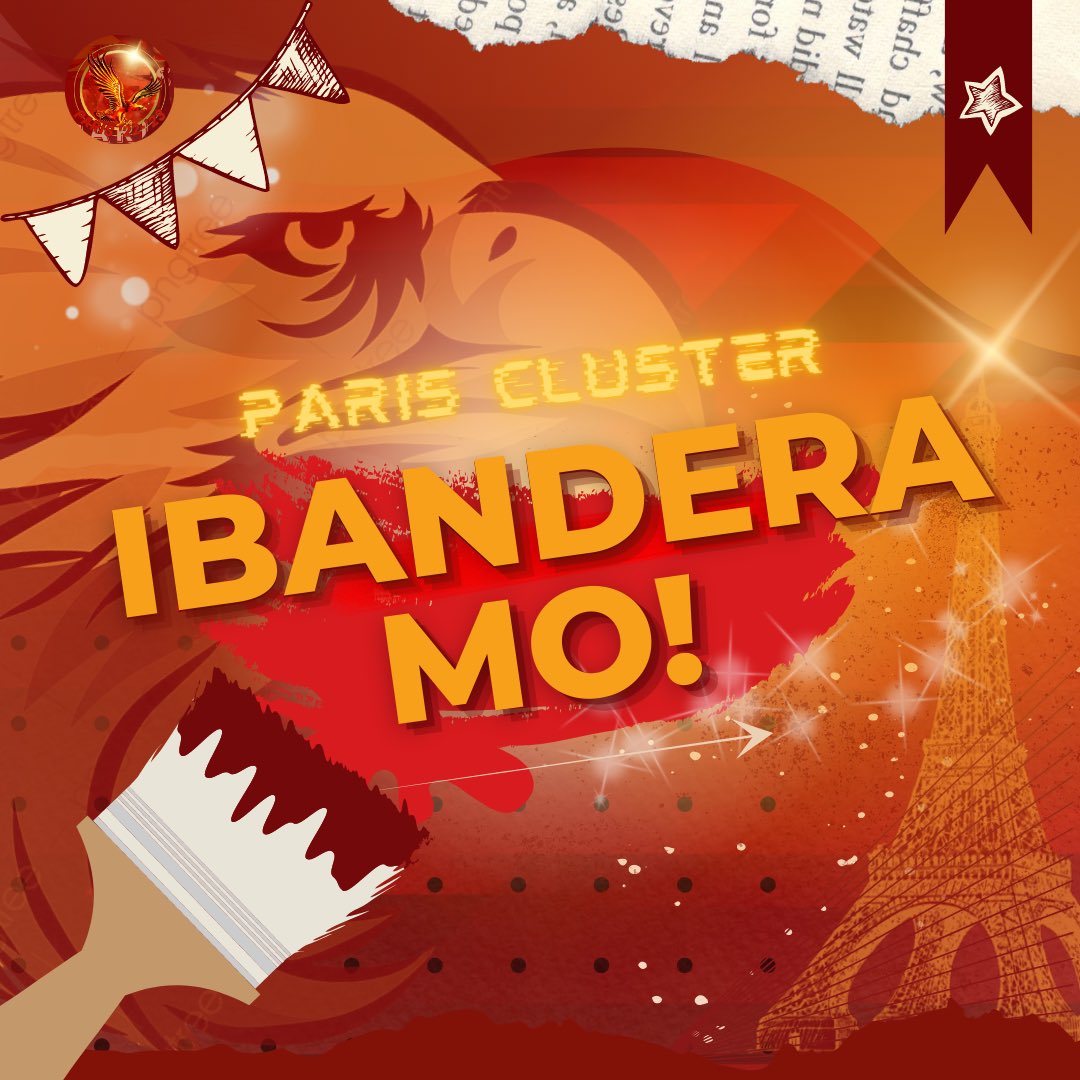 LupadParis's tweet photo. IBANDERA MO!

The cluster extends their gratitude to the following artists!
Prince Jomar Cunado
Elliot Dimasuhid
Naomie Marie Ladaga
Babe Aurielle Kho 
Karl Ryan Taripe 
Fiona Gabrielle Taglucop
Charles Jaymarc Pascual 
Ysha Louise Danielle Bayotas  
Gene Earl Benedict Sobrevega https://t.co/wW1k4696zu