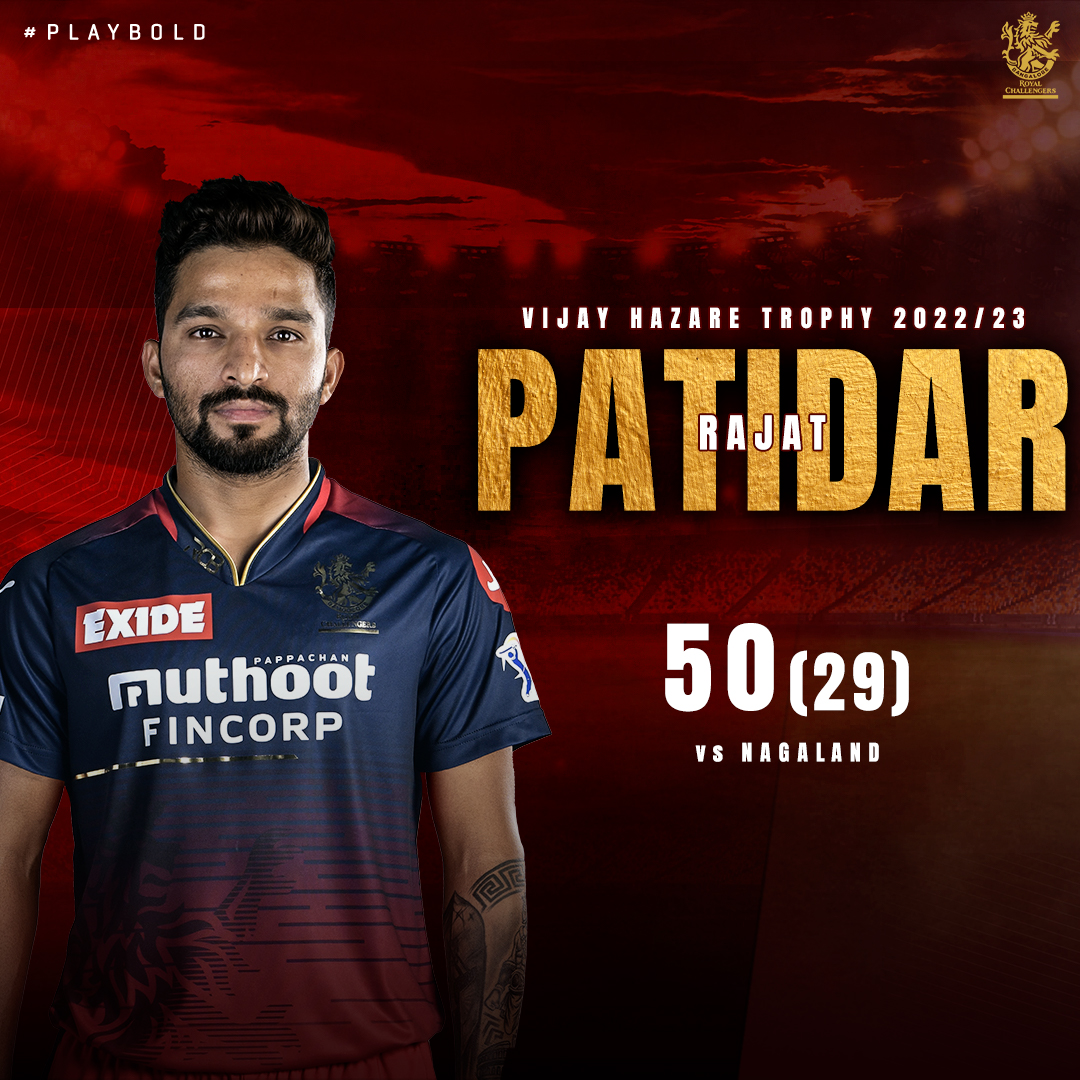RCBTweets's tweet photo. Our Royal Challengers know a thing or two about taking Monday head-on! 🤩

#PlayBold #WeAreChallengers #VijayHazareTrophy https://t.co/VzgEX3oPRn