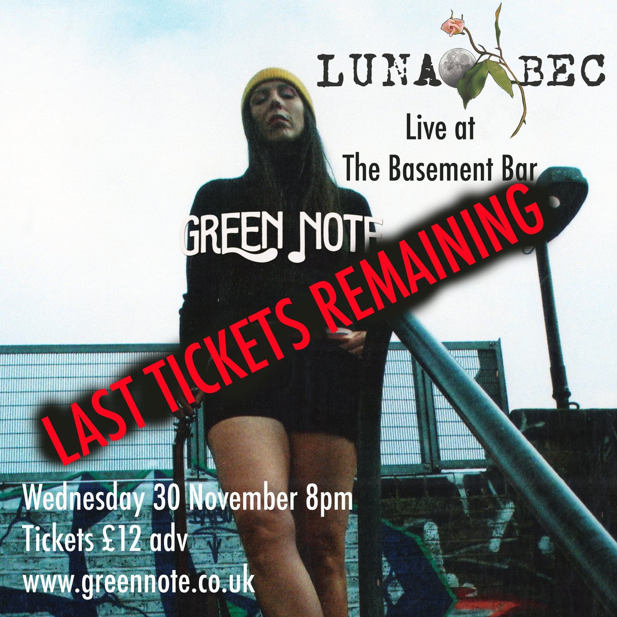 Last couple of tickets available for my gig <a href="/GreenNote/">Green Note</a> next Wednesday 30th - if you wanna come then snap them up now!